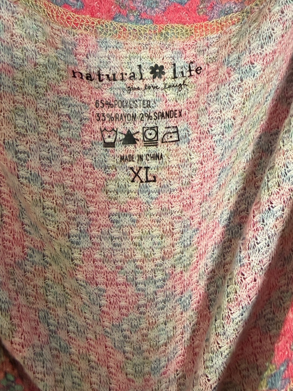 Natural Life Floral Oversized Lounge Onesie Jumpsuit Pockets XL - Picture 6 of 8